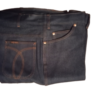 Long Haul Mens Jeans Straight Leg Denim Black Size 40 x 32 (Mgs088)